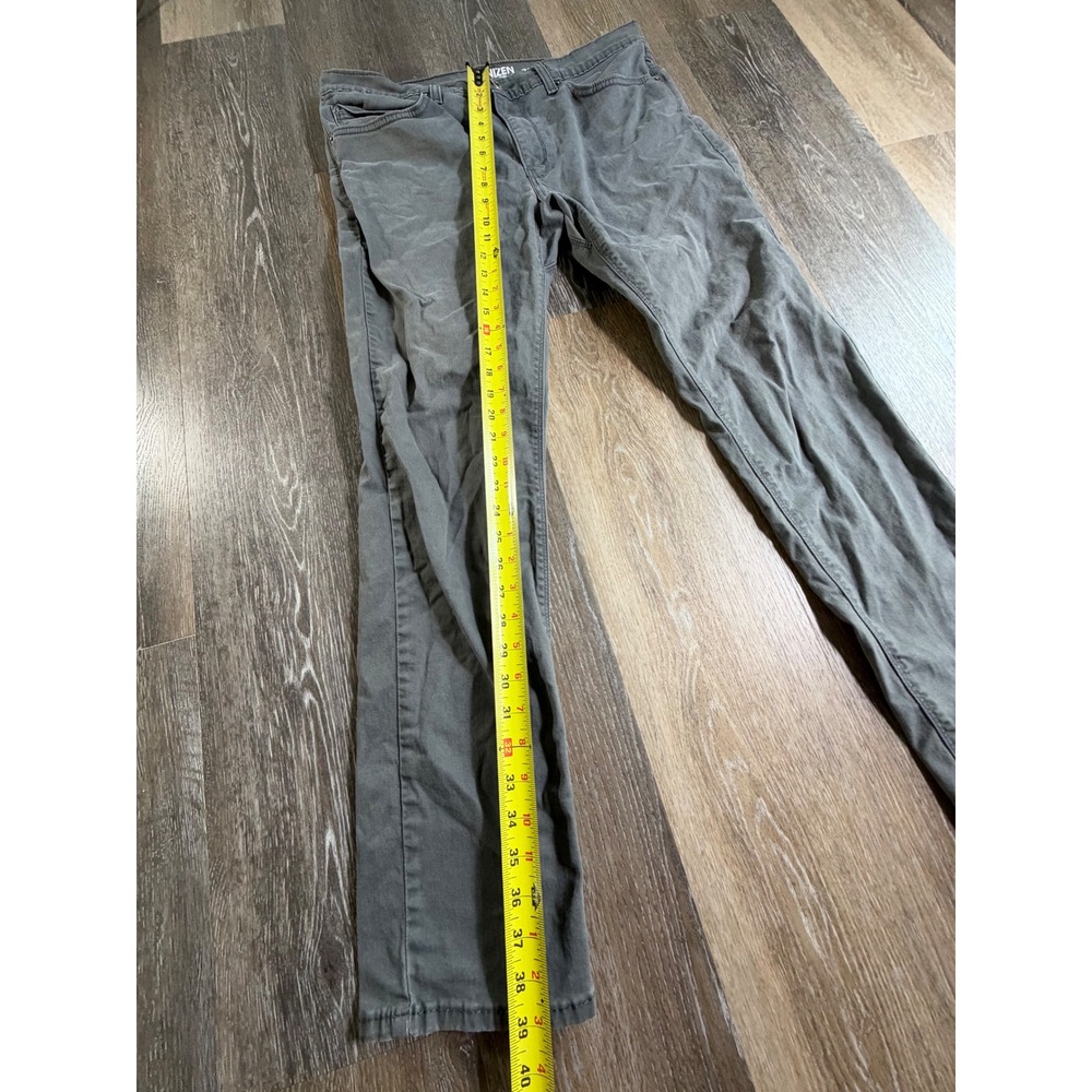 Denizen Levi's 216 Skinny Fit Pants Mens 36x32 Grey Stretch Chino Casual - Picture 6 of 8